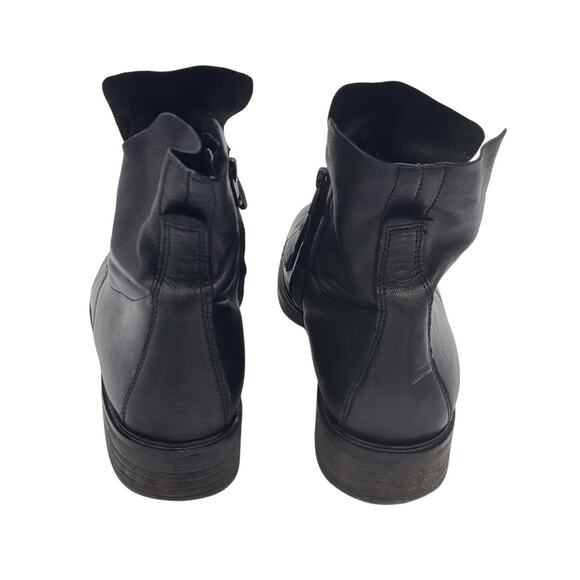 Paul Green Bernadette Lace-Up Moto Boot Black Leather Ankle Boot 9 US 6.5 EUC - Picture 4 of 6